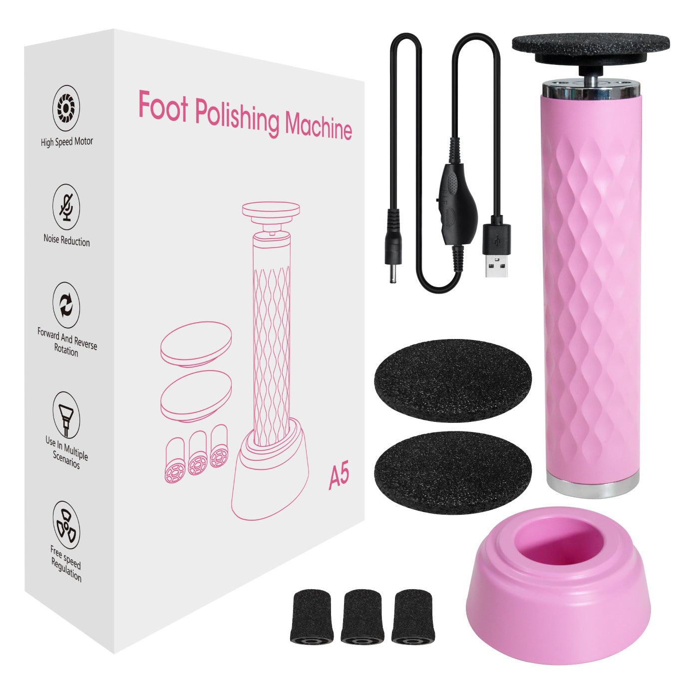 Electric foot grinding and skin peeling artifact