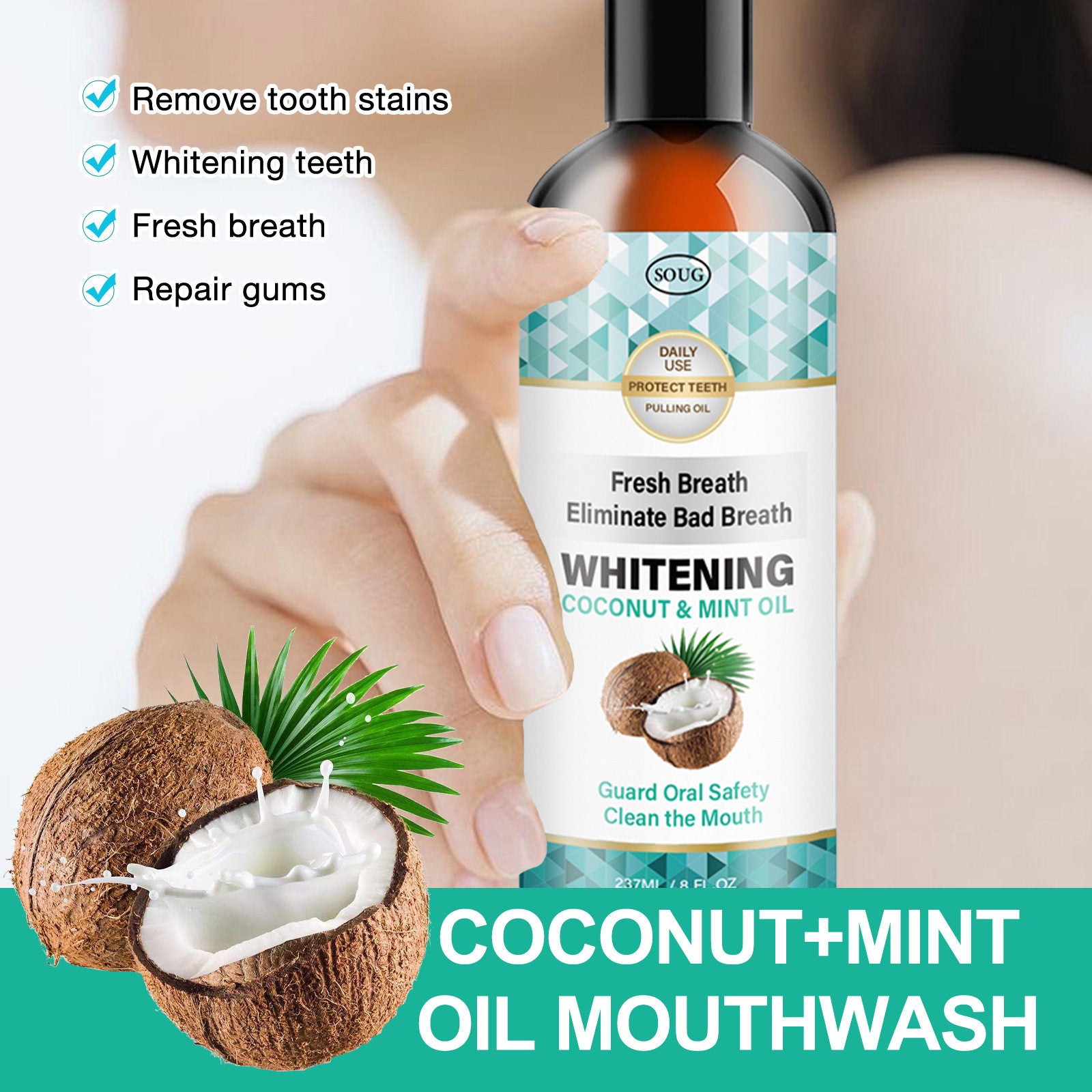 Coconut Mouthwash Fresh Care Cleans
